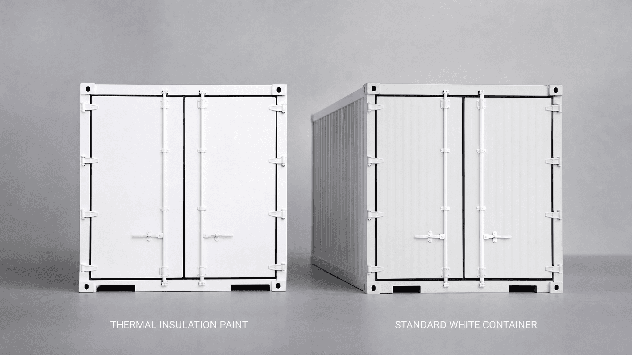 Scaled experiment illustrating the temperature changes between a model container with and without tiisa® applied to it